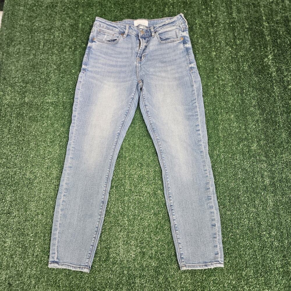Dear John Jeans Women's Gisele skinny lightwash blue stretch distress Size 28
